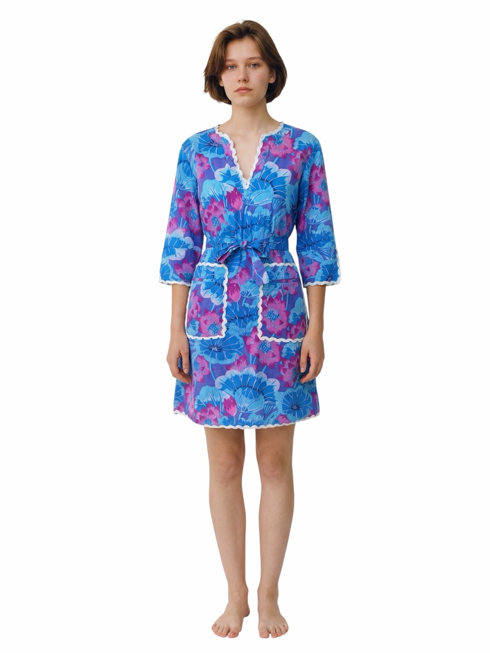 ALMATRICHI VINTAGE RARE FLORAL TIE DRESS.